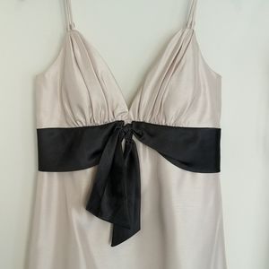 White House Black Market Champagne black dress